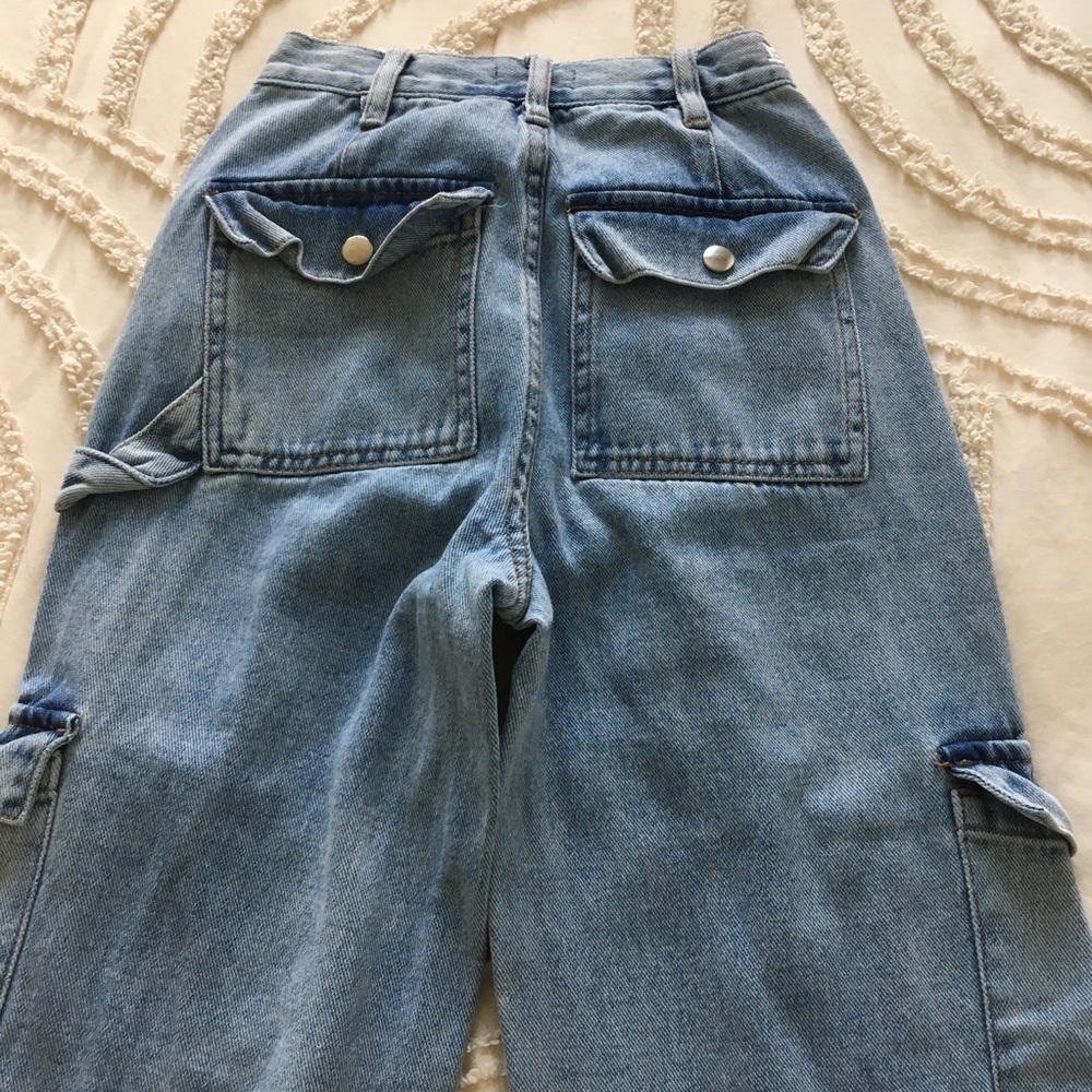 Playboy By Pacsun Jeans Womens 22(xxs) Blue Boyfriend High Rise Distressed - Picture 10 of 11